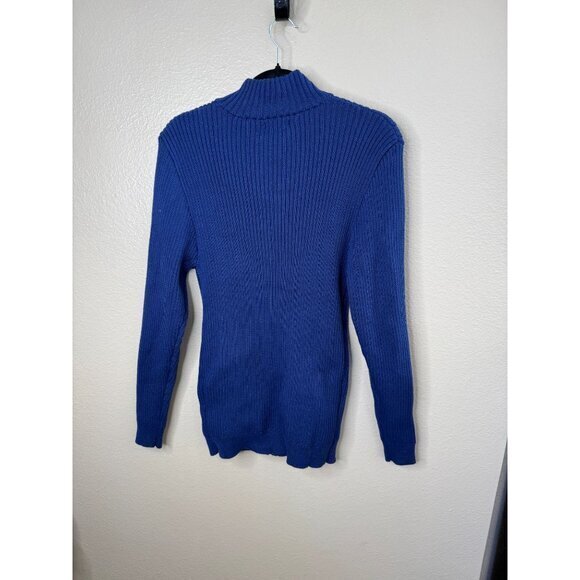 NWT-Coofandy Women's Blue Sweater Size M cardigan long sleeve zip‎ up polyester - Picture 6 of 7